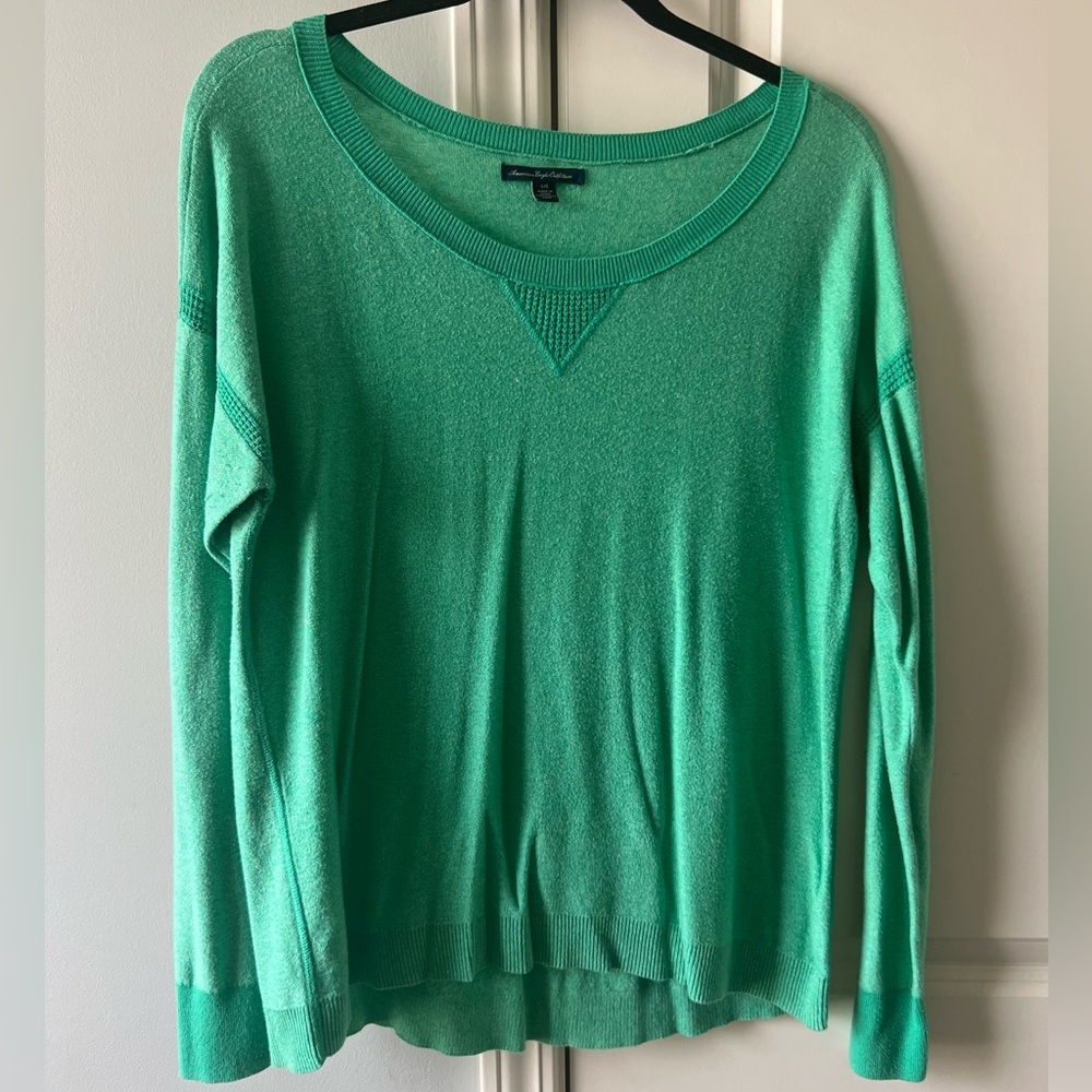 American Eagle lightweight green sweater